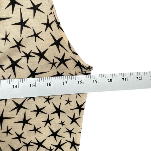 Pleione Star Patterned Sleeveless Knit Blouse Tank with Pleated Details Size M - Picture 6 of 10